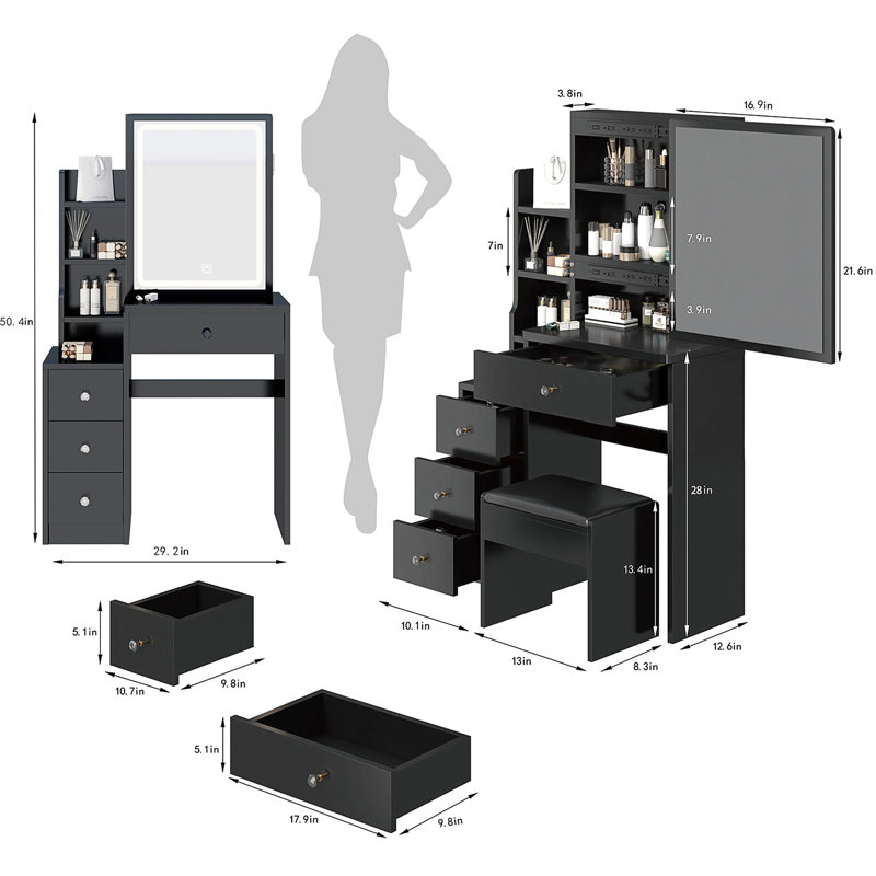 Tall vanity dresser cheap